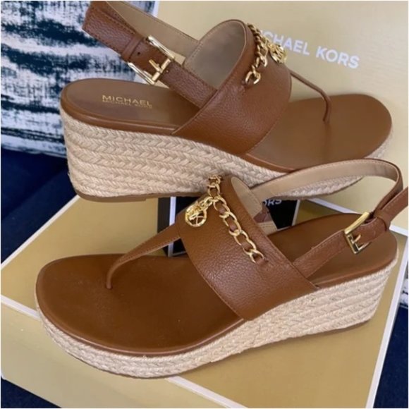 Michael Kors Elsa Wedge Tumbled Leather Luggage WMNS - Picture 12 of 16